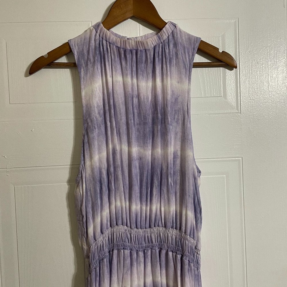 Bella Dahl Purple Tiedye Midi Dress